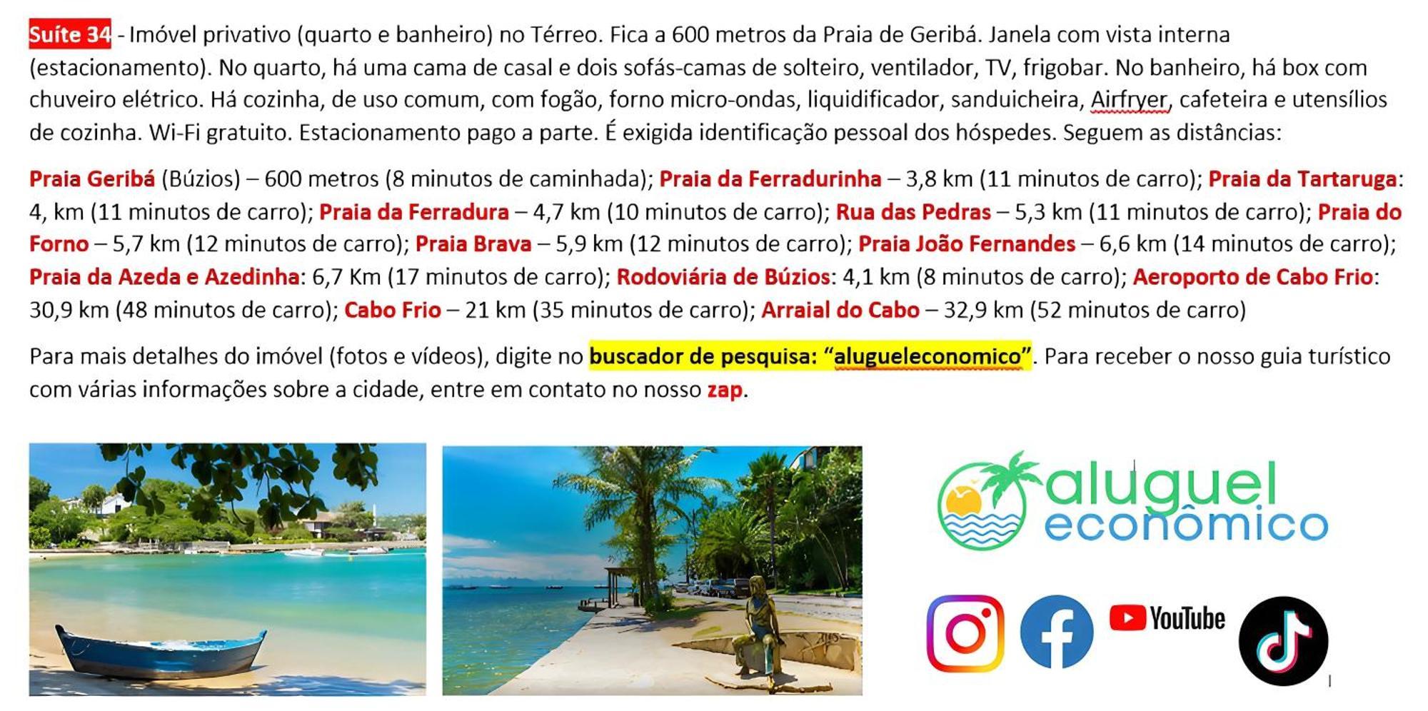 Buzios - Geriba - Suites - Aluguel Economico Buitenkant foto