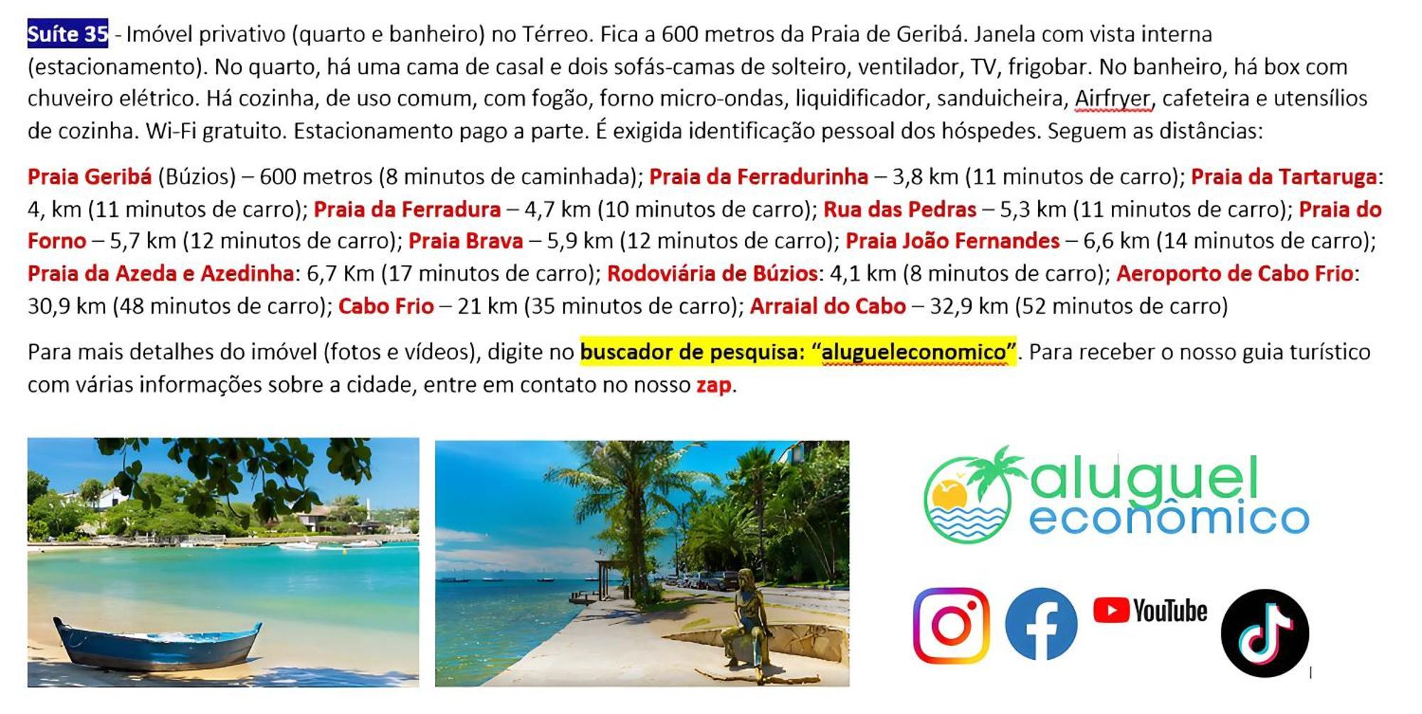 Buzios - Geriba - Suites - Aluguel Economico Buitenkant foto